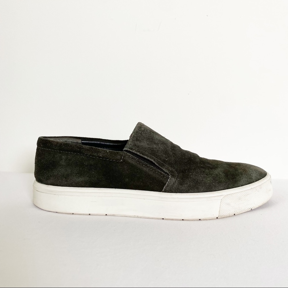 Vince Bowen Slip-On Sneakers Suede Military Green